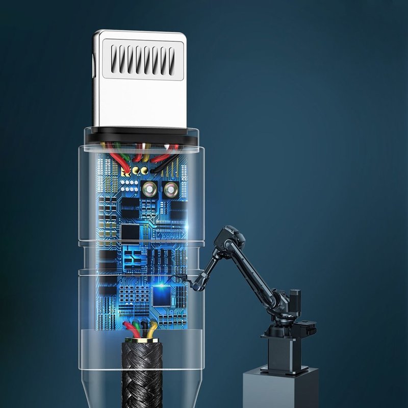 Cablu de date BMX Double-Deck Type-C to Lightning PD 18w, 1.8m - CATLSJ-BV3 - Albastru/Auriu