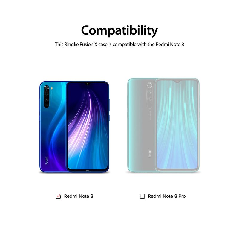 Husa Xiaomi Redmi Note 8 Ringke Fusion X - Black