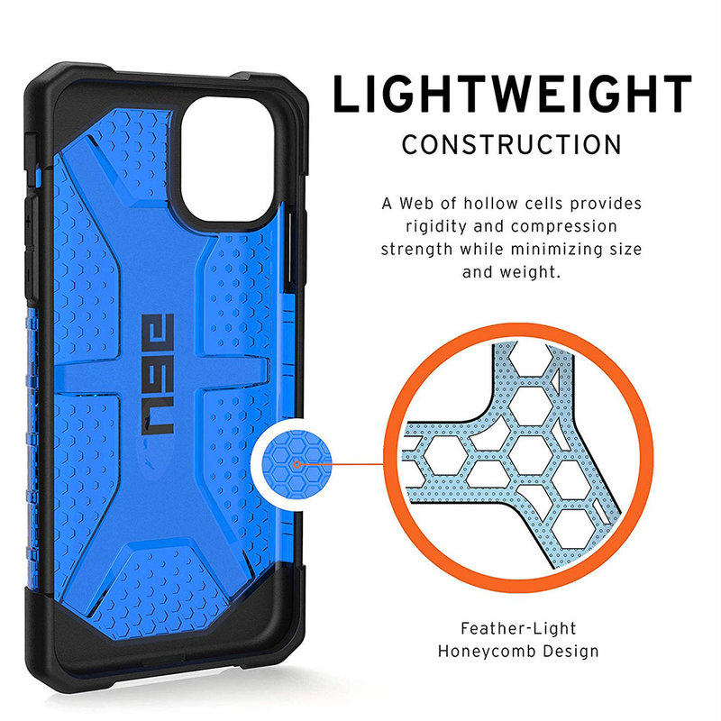 Husa iPhone 11 transparenta UAG Plasma, albastru
