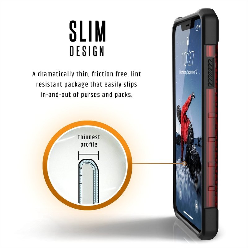 Husa iPhone XS Max transparenta UAG Plasma, rosu