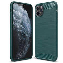 Husa iPhone 11 Pro Max Techsuit Carbon Silicone, verde