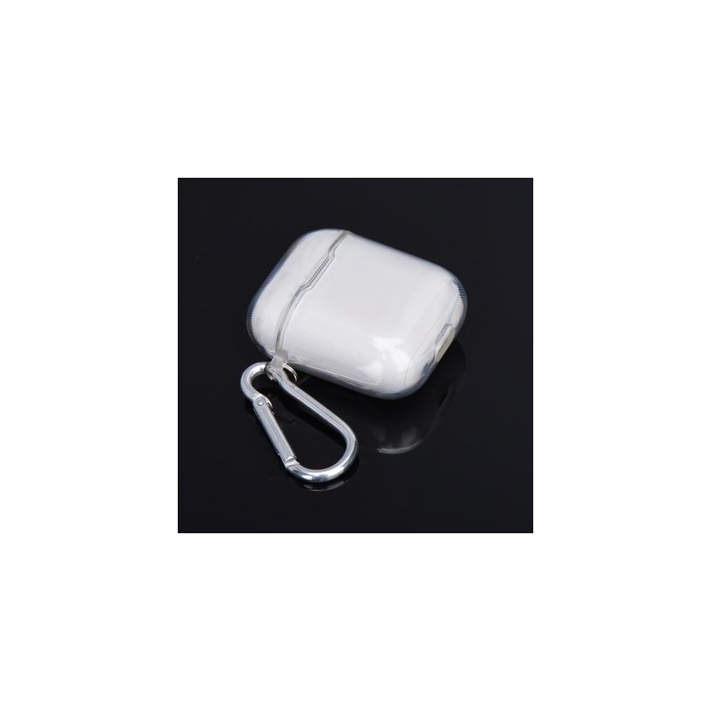 Husa Apple Airpods Din Silicon Cu Holder Metalic Pentru Prindere - Transparent