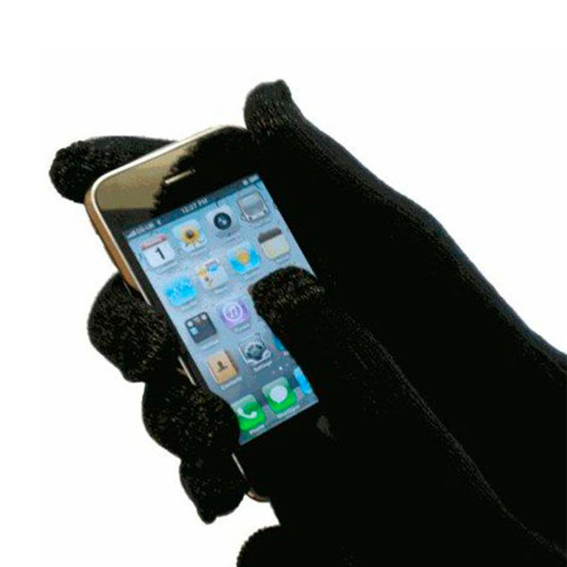 Manusi touchscreen unisex Acrylic Fiber, acrilic, negru