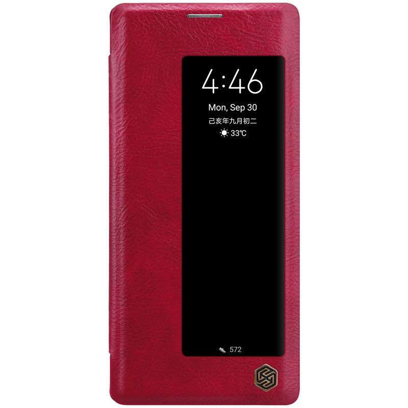 Husa Huawei Mate 30 Pro Nillkin QIN Leather, rosu
