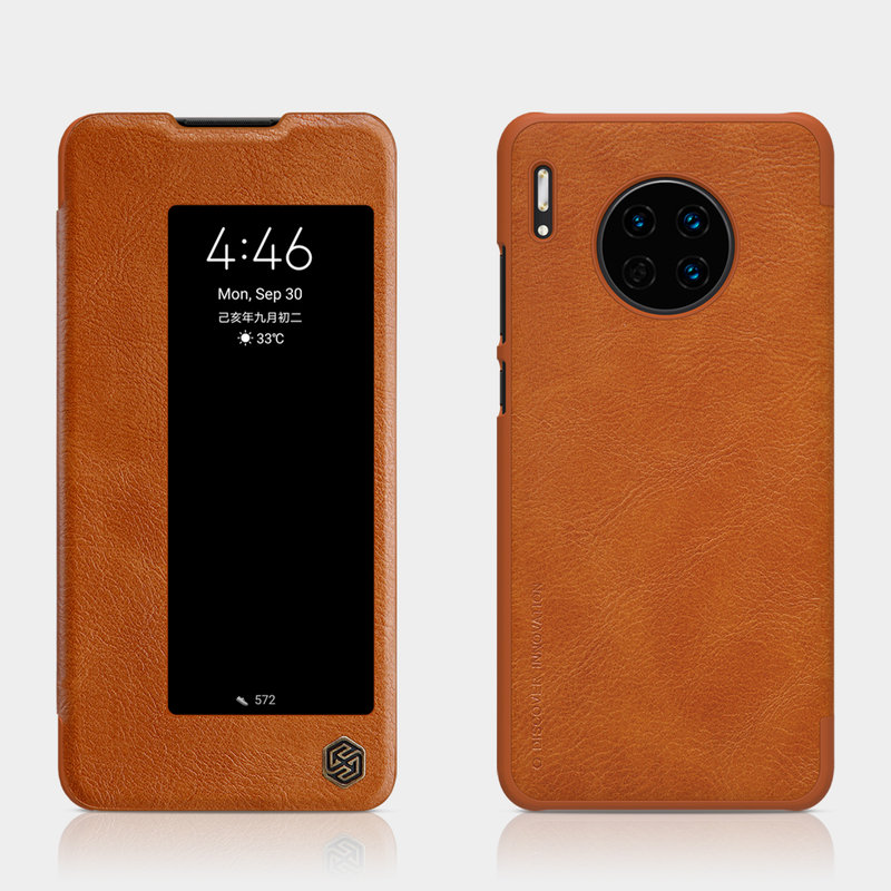 Husa Huawei Mate 30 Nillkin QIN Leather, maro