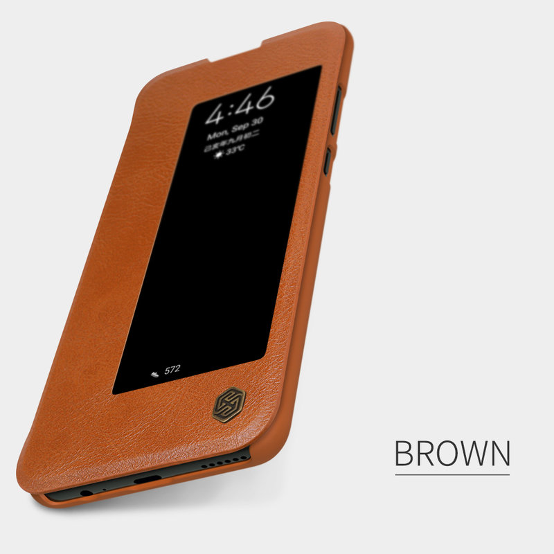 Husa Huawei Mate 30 Nillkin QIN Leather, maro