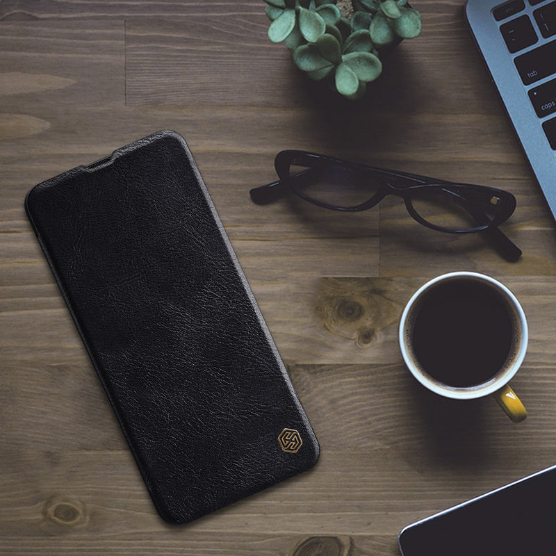 Husa Samsung Galaxy A90 5G Nillkin QIN Leather, negru