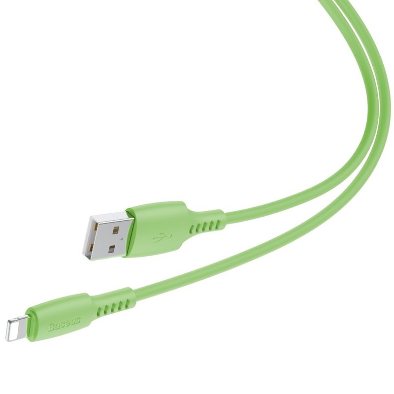 Cablu De Date Baseus Colourful USB To Lightning 2.4A 1.2m - CALDC-06 - Verde