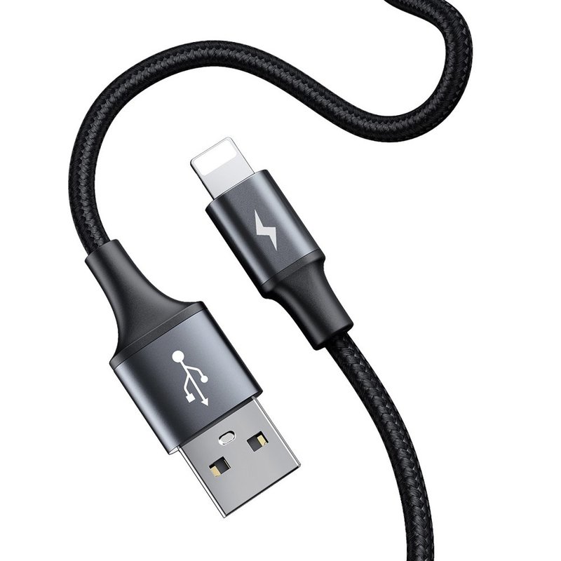 Cablu de date Baseus Special Backseat USB to Lightning / 2xUSB - CALHZ-01 - Negru