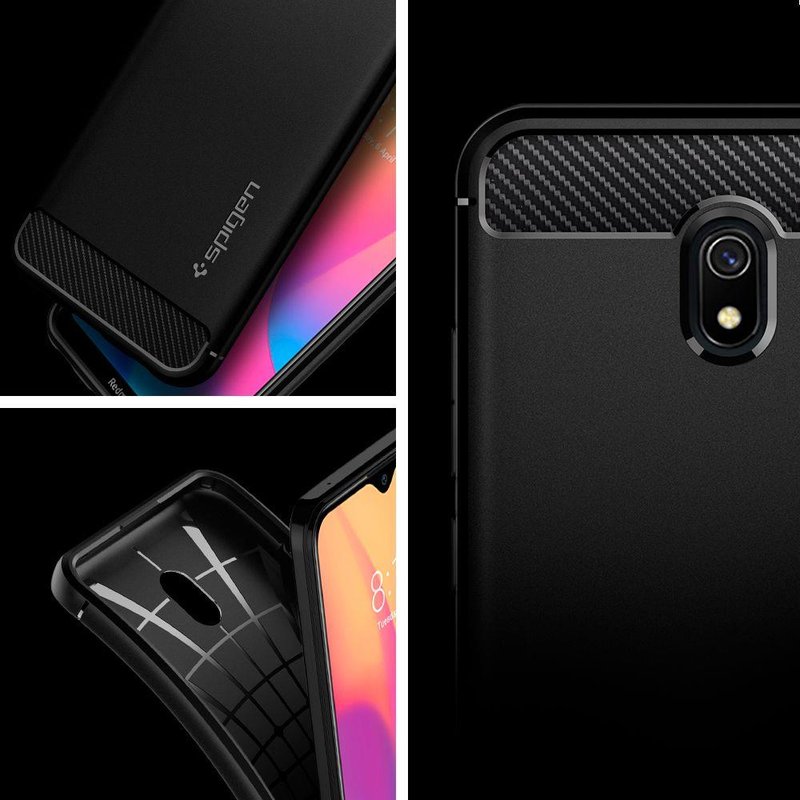 Husa Xiaomi Redmi 8A Spigen Rugged Armor, negru