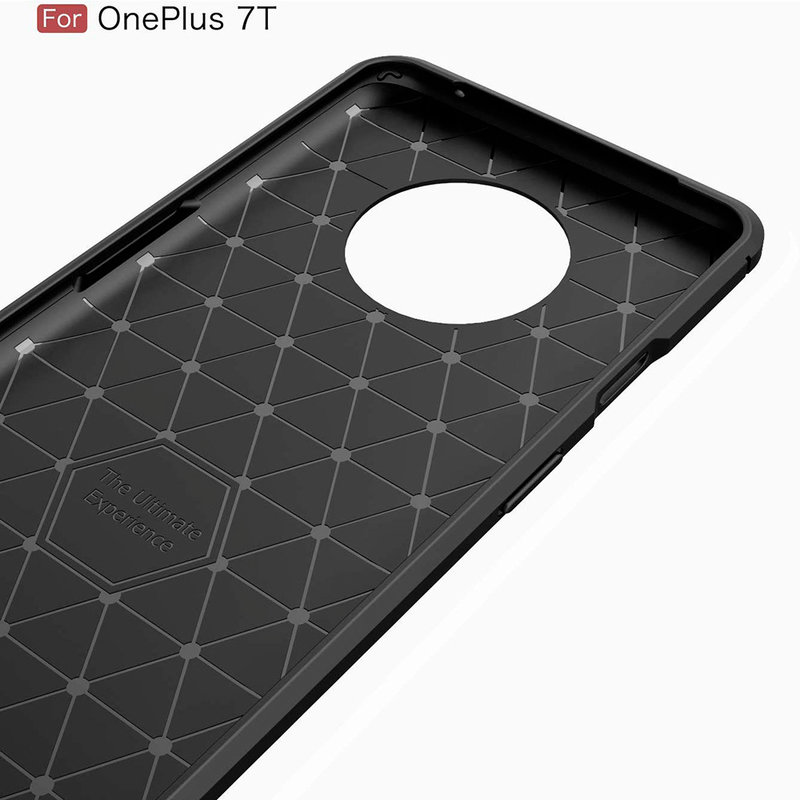 Husa OnePlus 7T Techsuit Carbon Silicone, negru