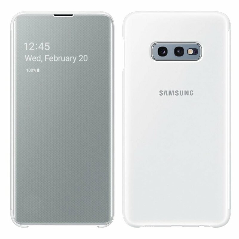 Husa Originala Samsung Galaxy S10e Clear View Cover - Alb