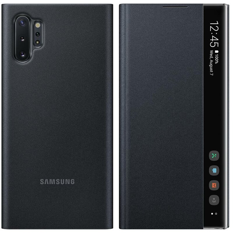 Husa Originala Samsung Galaxy Note 10 Plus 5G Clear View Cover - Negru