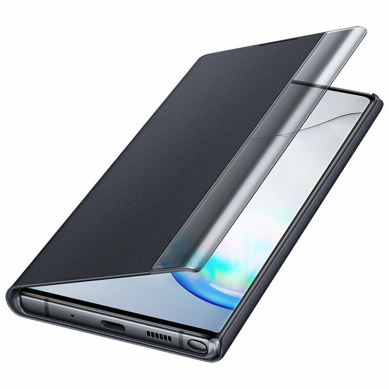Husa Originala Samsung Galaxy Note 10 Plus 5G Clear View Cover - Negru