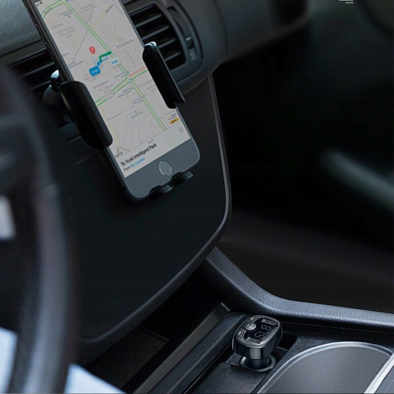 Modulator FM auto Bluetooth Baseus T-Typed S-09A, 3.4A, CCTM-01