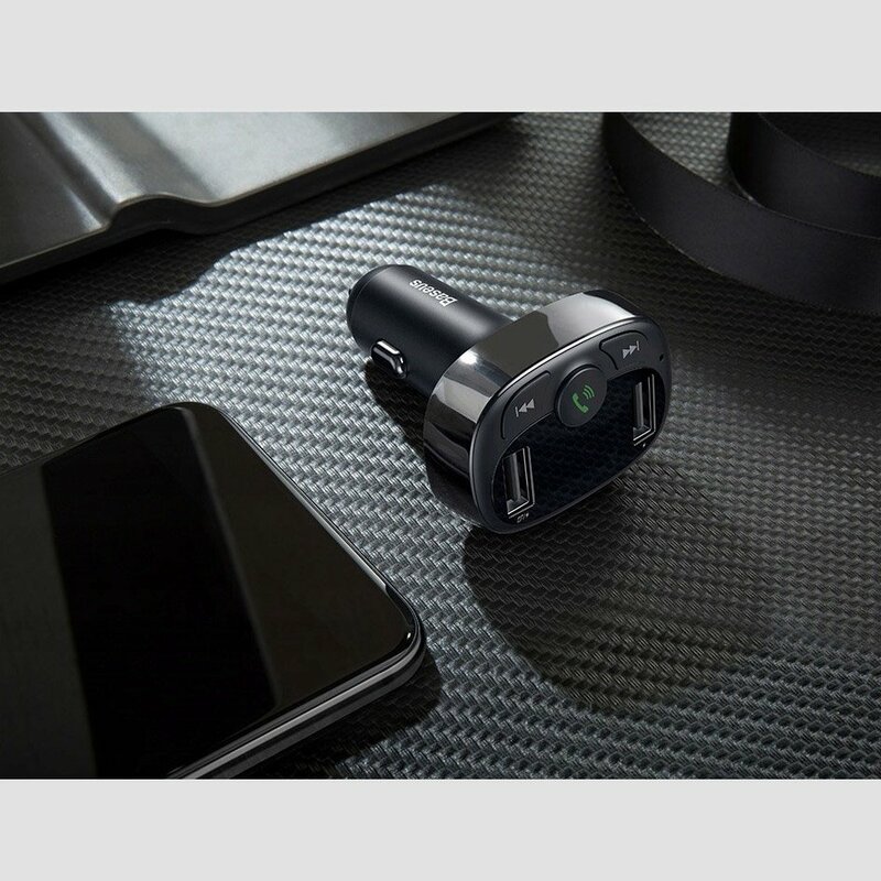 Modulator FM auto Bluetooth Baseus T-Typed S-09A, 3.4A, CCTM-01