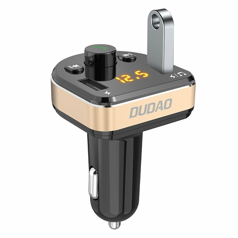Incarcator Auto Cu Modulator FM Dudao R2Pro Bluetooth Transmitter MP3 2xUSB 3.4A - Negru 
