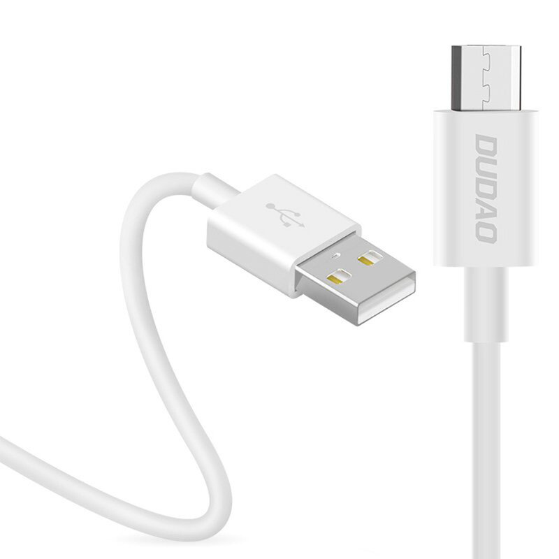 Cablu de date Dudao L1 USB to Micro-USB Fast Charging 3A TPE 1M - Alb