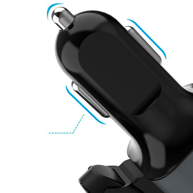 Incarcator Auto Cu Casca Bluetooth Dudao R10 Car Kit Wireless Headset Dual USB 3.4A - Negru