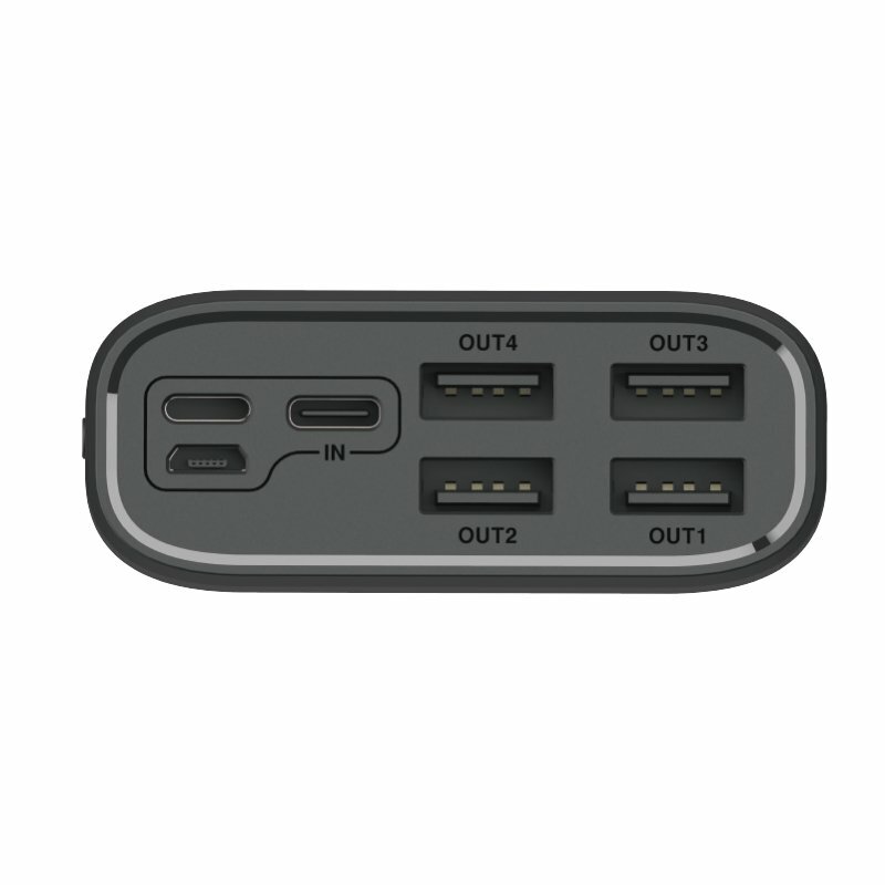 Baterie Externa Dudao K8Max 30000mAh 4xUSB/Micro-USB/Type-C/Lightning With Display 4A - Negru