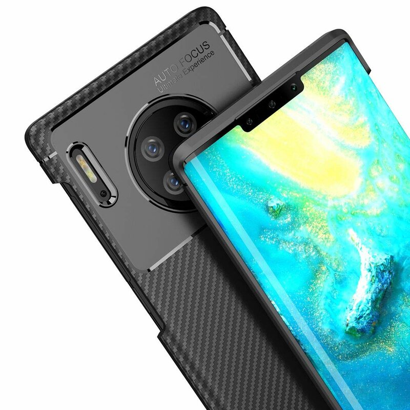 Husa Huawei Mate 30 Mobster Carbon Skin Negru