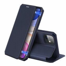 Husa iPhone 11 Dux Ducis Skin X Series Flip Stand Book - Albastru