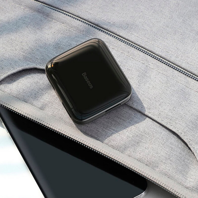 Hub Baseus Fully Folded Portable 4-in-1 Micro-USB/4xUSB With Power Supply - CAHUB-CW01 - Negru