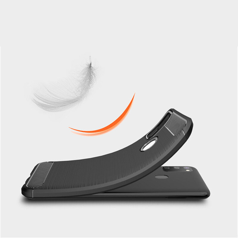 Husa Samsung Galaxy M30s Techsuit Carbon Silicone, negru