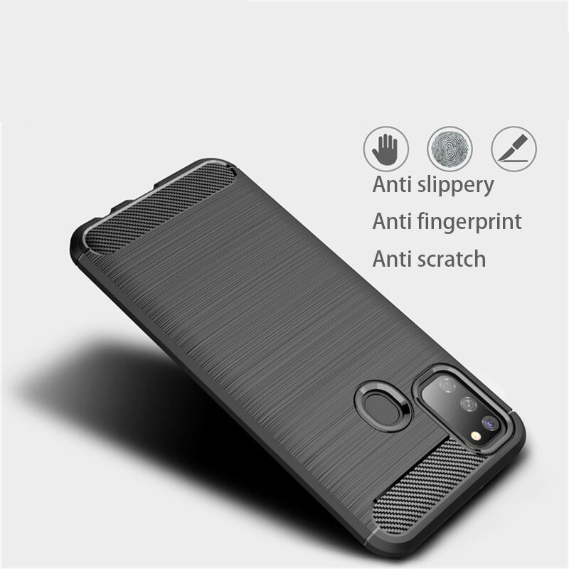 Husa Samsung Galaxy M30s Techsuit Carbon Silicone, negru