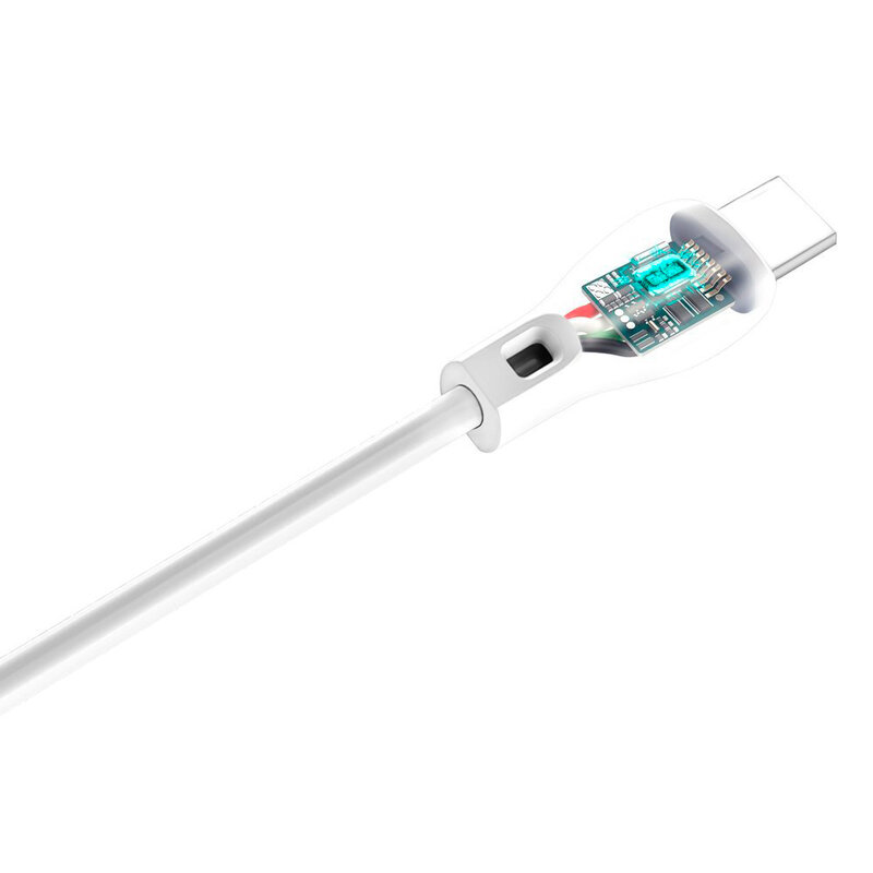 Cablu de date Dudao L4 USB / Type-C Fast Charging 2.4A 2m - Alb