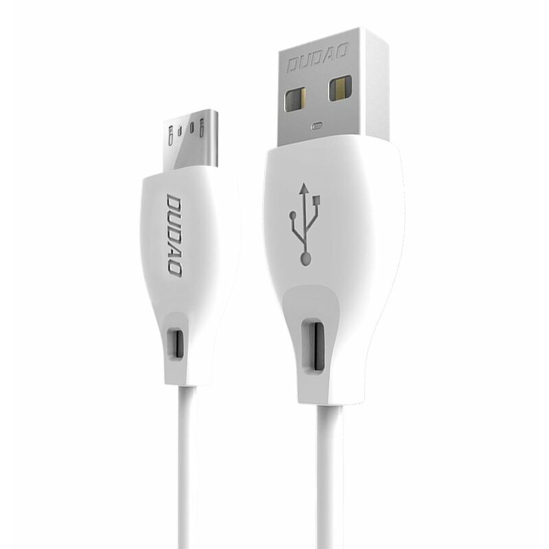 Cablu de date Dudao L4 USB / Micro-USB Fast Charging 2.4A 2m - Alb