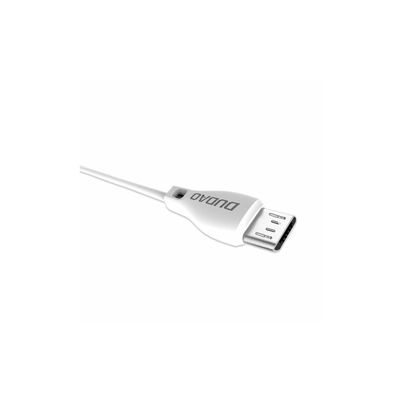 Cablu de date Dudao L4 USB / Micro-USB Fast Charging 2.4A 2m - Alb
