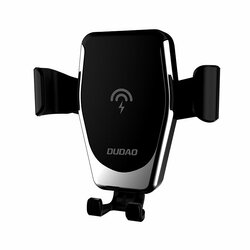 Suport Auto Dudao F3Plus Gravity Air Vent Mount Cu Incarcare Wireless Qi Charger 10W - Negru