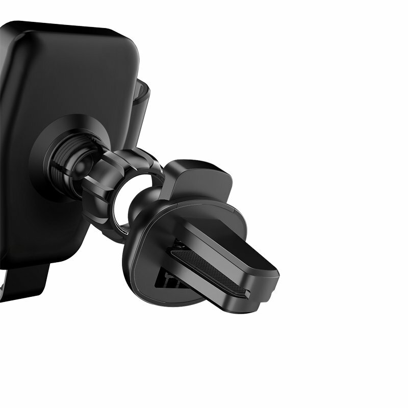 Suport Auto Dudao F3Plus Gravity Air Vent Mount Cu Incarcare Wireless Qi Charger 10W - Negru