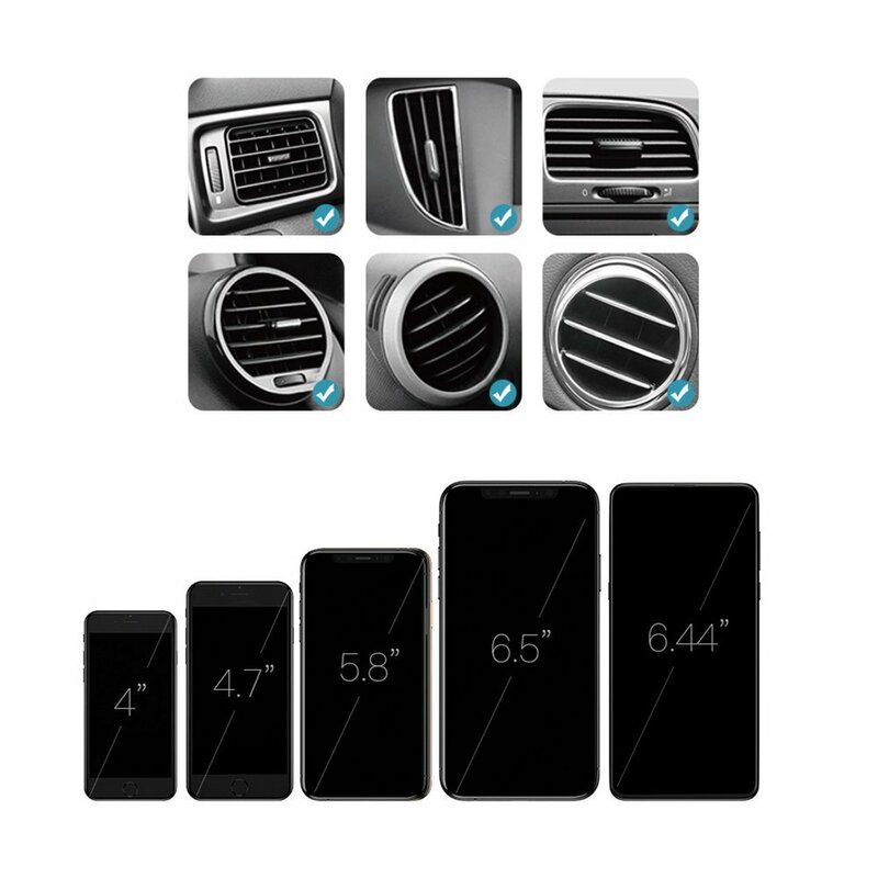 Suport Auto Dudao F3Plus Gravity Air Vent Mount Cu Incarcare Wireless Qi Charger 10W - Alb