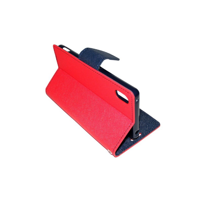 Husa Sony Xperia Z3 Plus Z4 Flip Rosu-Albastru MyFancy