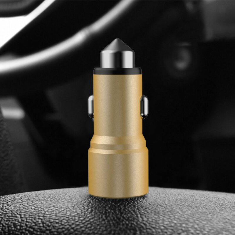 Incarcator Auto Dudao R5 Universal 2xUSB Safety Hammer High Efficiency & Stable 3.1A - Auriu