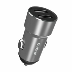 Incarcator Auto Dudao R6 Dual-USB Universal Smart & Fast Charge 3.4A - Argintiu