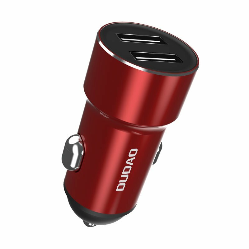 Incarcator Auto Dudao R6 Dual-USB Universal Smart & Fast Charge 3.4A - Rosu