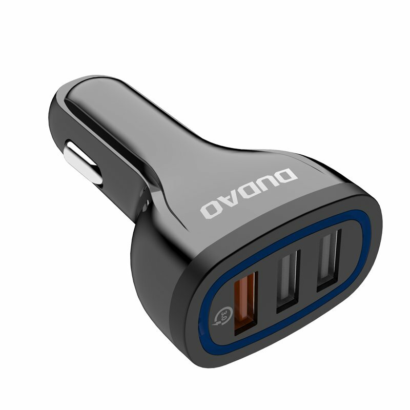 Incarcator Auto Dudao R7s Smart Universal 3xUSB Quick Charge QC3.0/18W/2.4A - Alb