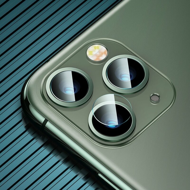 [Pachet 2x] Folie Sticla Camera iPhone 11 Pro Max Baseus Gem Lens - SGAPIPH58S-JT02 - Clear
