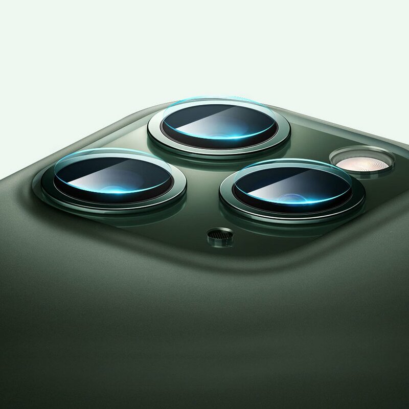 [Pachet 2x] Folie Sticla Camera iPhone 11 Pro Max Baseus Gem Lens - SGAPIPH58S-JT02 - Clear