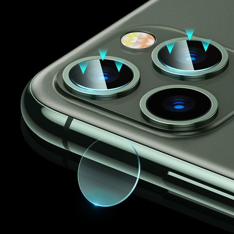 [Pachet 2x] Folie Sticla Camera iPhone 11 Pro Max Baseus Gem Lens - SGAPIPH58S-JT02 - Clear