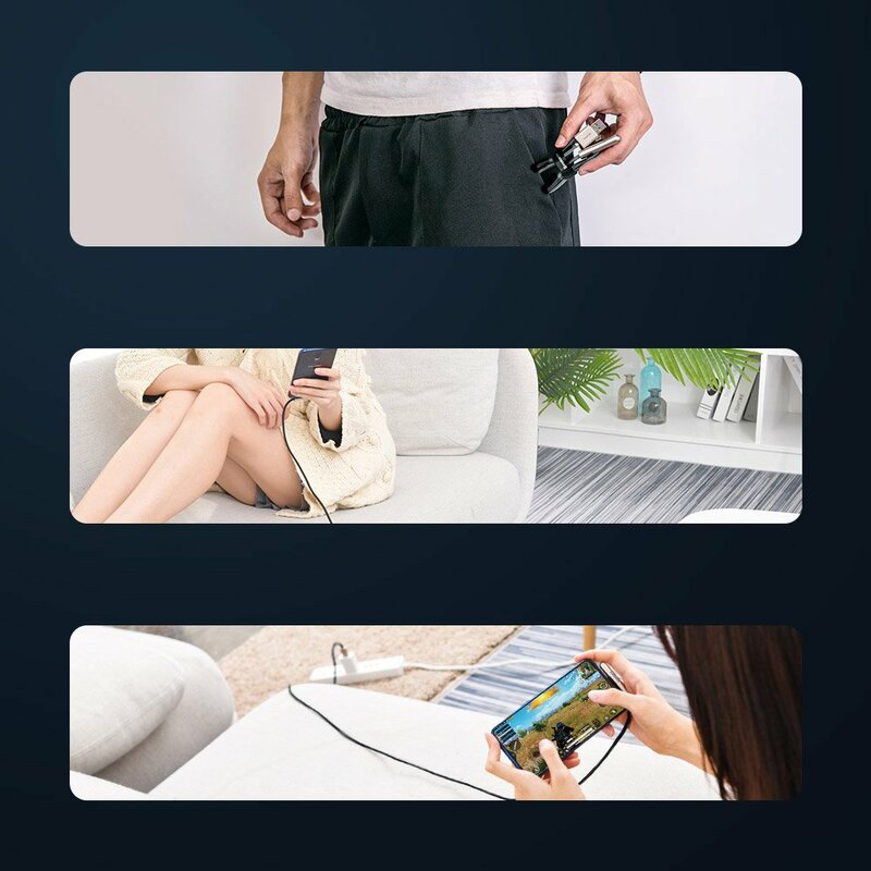 Cablu De Date Baseus Iridescent Lamp 90° Elbow USB To Type-C 4A 40W 1m - CAT7C-B01 - Negru