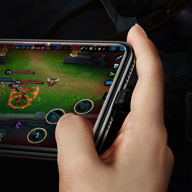 Adaptor audio iPhone la 2x Lightning + Jack Baseus, CALL47-01