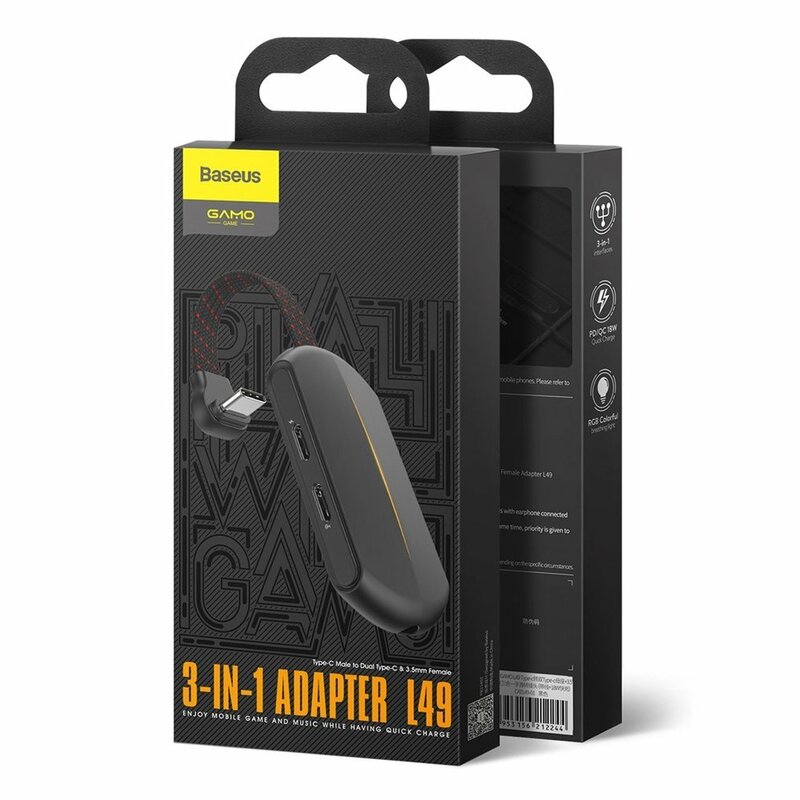 Adaptor audio iPhone la 2x Lightning + Jack Baseus, CALL47-01