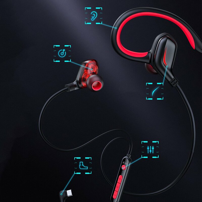 Casti In-Ear Baseus Gamo C18 Bongiovi Immersive Virtual 3D Type-C Headset NGC18-01 - Negru