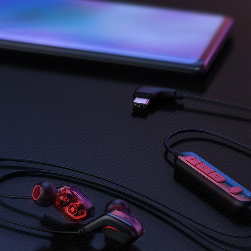 Casti In-Ear Baseus Gamo C18 Bongiovi Immersive Virtual 3D Type-C Headset NGC18-01 - Negru