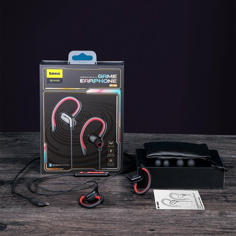 Casti In-Ear Baseus Gamo C18 Bongiovi Immersive Virtual 3D Type-C Headset NGC18-01 - Negru