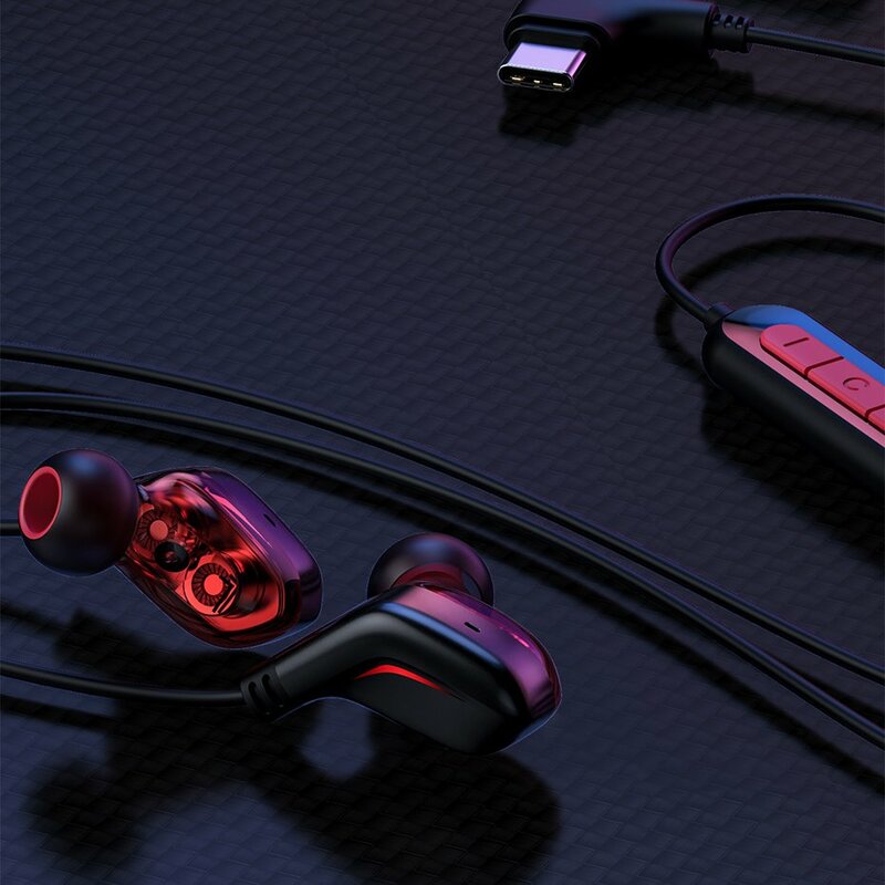 Casti In-Ear Baseus Gamo C18 Bongiovi Immersive Virtual 3D Type-C Headset NGC18-01 - Negru